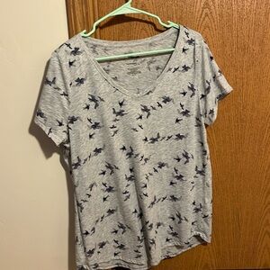 Sonoma grey and purple v neck t shirt